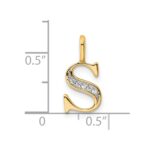 10K Diamond Letter S Initial Pendant - Image 4