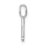 14K White Gold Diamond Letter T Initial Pendant - Image 2