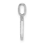 14K White Gold Diamond Letter U Initial Pendant - Image 2