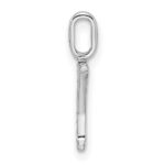 14K White Gold Diamond Letter Y Initial Pendant - Image 2
