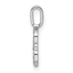 14K White Gold Diamond Letter B Initial Pendant - Image 2