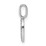 14K White Gold Diamond Letter D Initial Pendant - Image 2