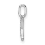 14K White Gold Diamond Letter K Initial Pendant - Image 2