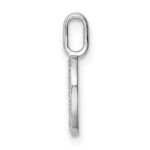 14K White Gold Diamond Letter O Initial Pendant - Image 2