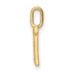 14K  Gold Diamond Letter T Initial Pendant - Image 2