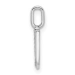 14K White Gold Diamond Letter U Initial Pendant - Image 2
