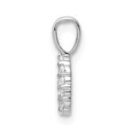 14k White Gold Diamond Number 0 Pendant - Image 2