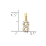 14K Diamond Number 8 Pendant - Image 3
