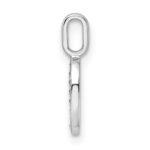 14k White Gold Diamond Number 0 Pendant - Image 2