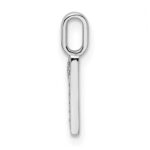 14k White Gold Diamond Number 1 Pendant - Image 2