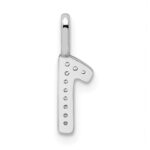 14k White Gold Diamond Number 1 Pendant - Image 4