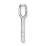 14k White Gold Diamond Number 4 Pendant - Image 2