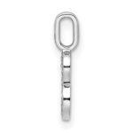 14k White Gold Diamond Number 8 Pendant - Image 2