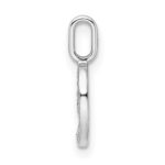 14k White Gold Diamond Number 9 Pendant - Image 2