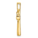 14k Polished 1/10 carat Diamond Cross Chain Slide - Image 2