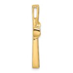 14k Polished 1/6 carat Diamond Cross Chain Slide - Image 2