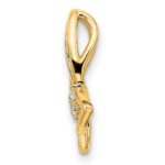 14k Polished Butterfly Diamond Chain Slide - Image 2