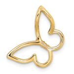 14k Polished Butterfly Diamond Chain Slide - Image 3