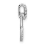 14k White Gold 1/4 carat Lab Grown Diamond VS/SI+ G+ Complete Circle Dangle Pendant - Image 2