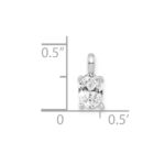 14k White Gold 1/2 carat Lab Grown Diamond VS/SI+ G+ Complete Oval Solitaire Pendant - Image 4