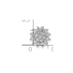 14k White Gold 1/4 carat Lab Grown Diamond VS/SI+ G+ Complete Chain Slide Pendant - Image 4