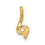 14k 1/10 carat Lab Grown Diamond VS/SI+ G+ Complete Fashion Pendant - Image 3
