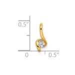 14k 1/10 carat Lab Grown Diamond VS/SI+ G+ Complete Fashion Pendant - Image 4