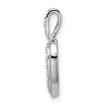 14k White Gold 3/8 carat Lab Grown Diamond VS/SI+ G+ Complete Framed Heart Pendant - Image 2