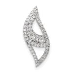 14k White Gold 3/8 carat Lab Grown Diamond VS/SI+ G+ Complete Fashion Chain Slide Pendant