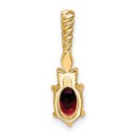 14K Diamond and 7x5 Oval January/Garnet Twisted Chain Slide - Image 3