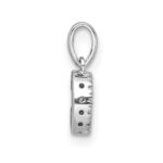 14K  White Gold Diamond Letter C Initial with Bail Pendant - Image 2
