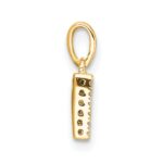14K  Diamond Letter D Initial with Bail Pendant - Image 2