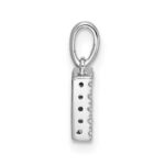 14K  White Gold Diamond Letter F Initial with Bail Pendant - Image 2