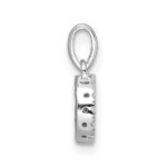 14K  White Gold Diamond Letter G Initial with Bail Pendant - Image 2