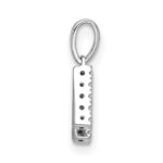 14K  White Gold Diamond Letter H Initial with Bail Pendant - Image 2