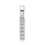 14K  White Gold Diamond Letter I Initial with Bail Pendant