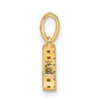 14K  Diamond Letter J Initial with Bail Pendant - Image 2