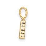 14K  Diamond Letter L Initial with Bail Pendant - Image 2