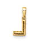 14K  Diamond Letter L Initial with Bail Pendant - Image 3