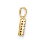 14K  Diamond Letter M Initial with Bail Pendant - Image 2