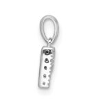 14K  White Gold Diamond Letter P Initial with Bail Pendant - Image 2