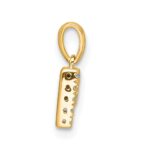 14K  Diamond Letter P Initial with Bail Pendant - Image 2