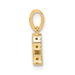14K  Diamond Letter S Initial with Bail Pendant - Image 2
