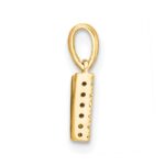 14K  Diamond Letter V Initial with Bail Pendant - Image 2