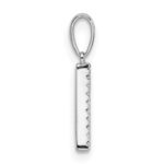 14K White Gold Diamond Letter A Initial Pendant - Image 2