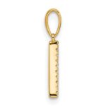 14K Diamond Letter A Initial Pendant - Image 2