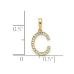 10K Diamond Letter C Initial Pendant - Image 2