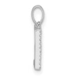 14K White Gold Diamond Letter E Initial Pendant - Image 2