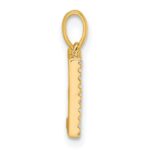 14K Diamond Letter E Initial Pendant - Image 2