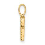 14K Diamond Letter F Initial Pendant - Image 2
